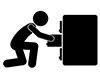 Open a chest of drawers and steal money | Being a thief | Crime-Free pictograms | Black and white illustrations