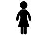 Women-Free Pictograms | Black and White Illustrations