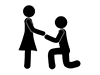 Courtship-Free Pictograms | Black and White Illustrations