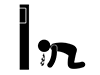 Vomiting-Free Pictograms | Black and White Illustrations