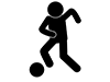 Soccer-Free Pictograms | Black and White Illustrations