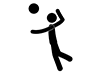 Volleyball-Free Pictograms | Black and White Illustrations
