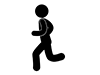 Running-Free Pictograms | Black and White Illustrations