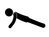Push-ups-Free pictograms | Black and white illustrations
