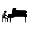 ピアニスト｜コンサート｜音楽家｜演奏 - ビジネス｜クリップアート｜フリー素材