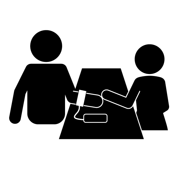 保健師｜学校｜治療｜保健室 - 挿絵/クリップアート/フリー/写真/アイコン/白黒/シンプル