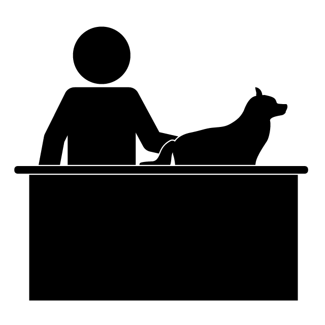 獣医師｜お医者さん｜動物｜ペット - 挿絵/クリップアート/フリー/写真/アイコン/白黒/シンプル