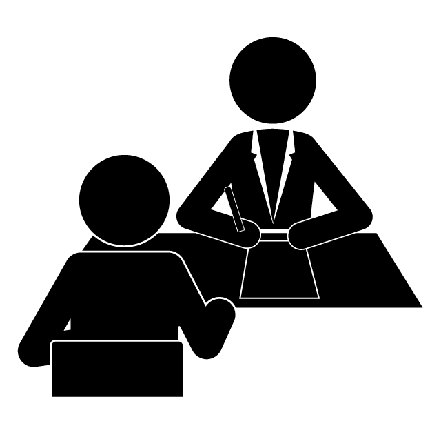 児童相談員｜子供｜問題｜悩み - 挿絵/クリップアート/フリー/写真/アイコン/白黒/シンプル