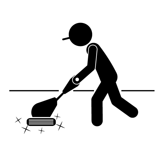 ビル清掃員｜清掃業｜掃除機｜作業員 - 挿絵/クリップアート/フリー/写真/アイコン/白黒/シンプル