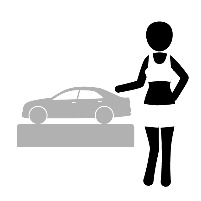 コンパニオン｜発表会｜新製品｜展示会 - 挿絵/クリップアート/フリー/写真/アイコン/白黒/シンプル