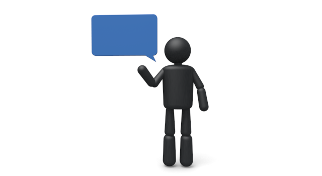 呼びかけ/話しかける - シンプル人物イラスト/人クリップアート/アイコン/黒色/ピクトグラム