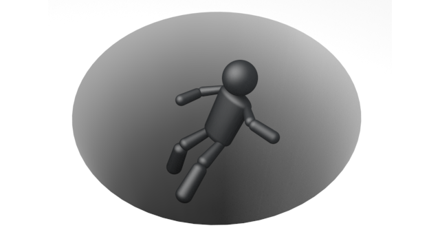 罠/落とし穴 - シンプル人物イラスト/人クリップアート/アイコン/黒色/ピクトグラム