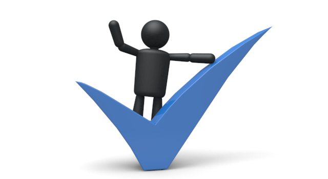 達成する - シンプル人物イラスト/人クリップアート/アイコン/黒色/ピクトグラム