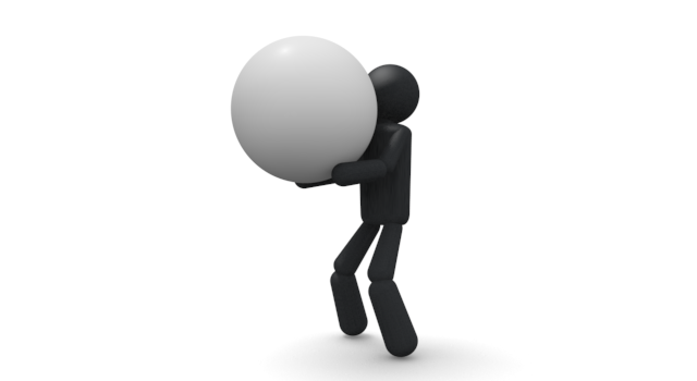 引越作業 - シンプル人物イラスト/人クリップアート/アイコン/黒色/ピクトグラム