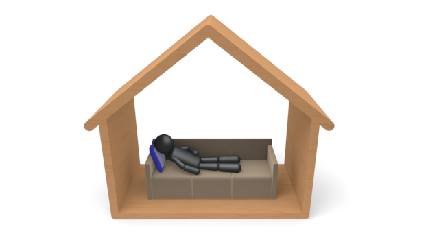 休日を過ごす - シンプル人物イラスト/人クリップアート/アイコン/黒色/ピクトグラム