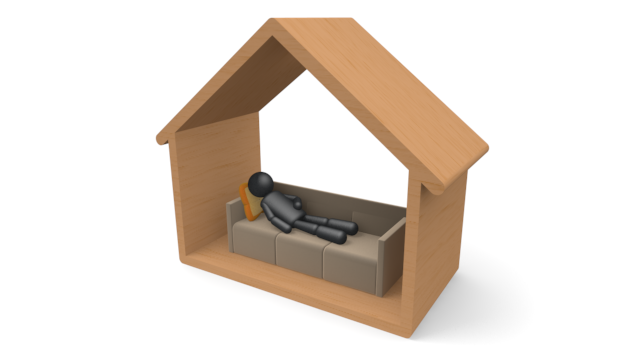 眠る - シンプル人物イラスト/人クリップアート/アイコン/黒色/ピクトグラム