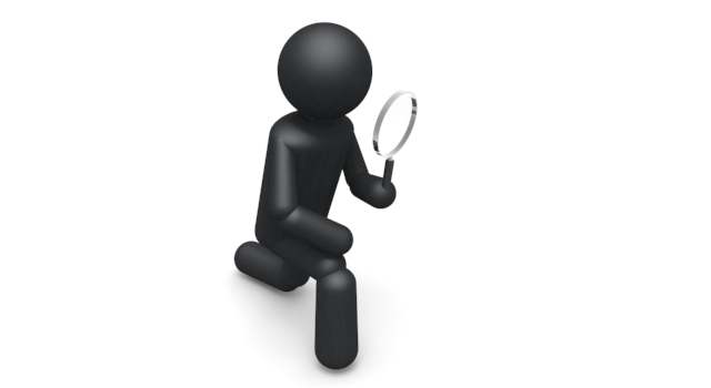 探偵 - シンプル人物イラスト/人クリップアート/アイコン/黒色/ピクトグラム