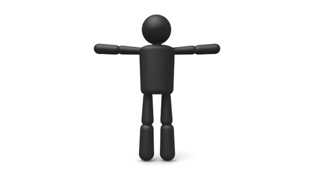 進路を妨げる - シンプル人物イラスト/人クリップアート/アイコン/黒色/ピクトグラム