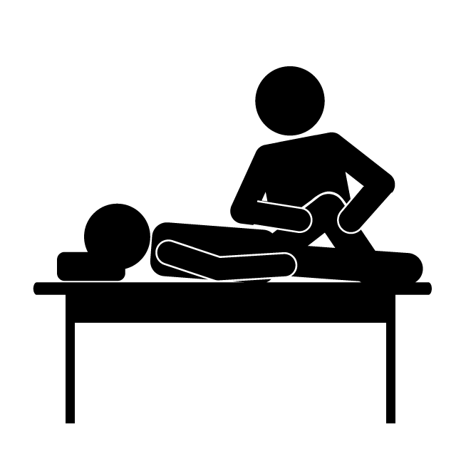 整体｜接骨｜腰｜体調改善 - シンプル / クリップアート / アイコン / イラスト / 無料 / 白黒 / 二色 / PNG形式：背景透明