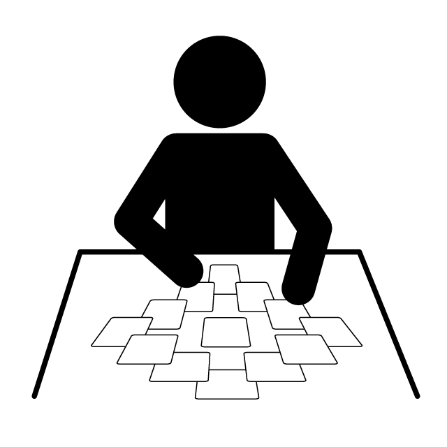 タロット｜占い｜カード｜運勢 - シンプル / クリップアート / アイコン / イラスト / 無料 / 白黒 / 二色 / PNG形式：背景透明