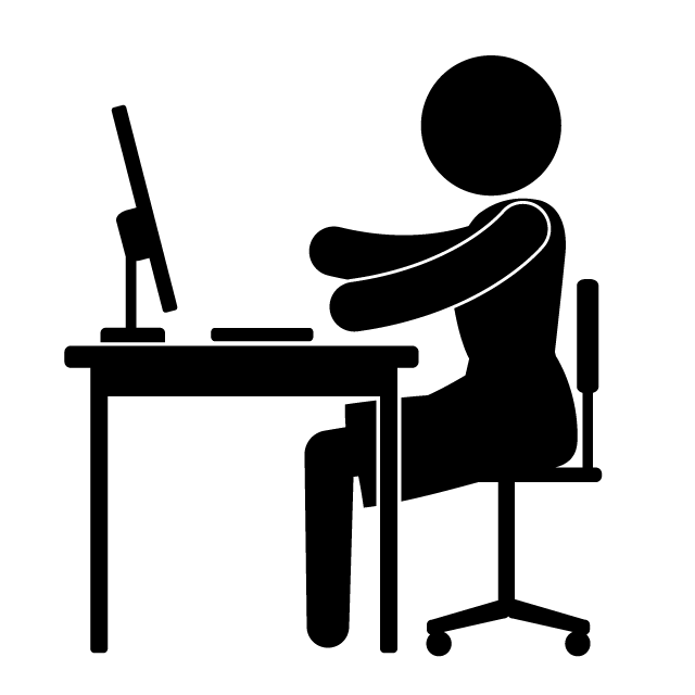 ITパスポート - シンプル / クリップアート / アイコン / イラスト / 無料 / 白黒 / 二色 / PNG形式：背景透明