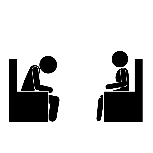 メンタルヘルス・マネジメント - シンプル / クリップアート / アイコン / イラスト / 無料 / 白黒 / 二色 / PNG形式：背景透明