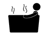 Bath time-free pictogram | black and white illustration