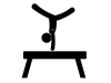 Gymnastics-Free Pictograms | Black and White Illustrations