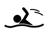 Swimming-Free Pictograms | Black and White Illustrations