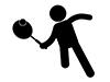 Tennis-Free Pictograms | Black and White Illustrations