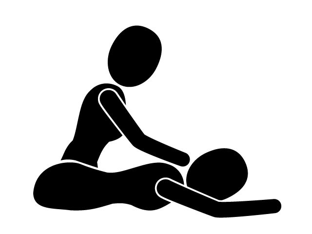 エステ | リラックス | 美容 - シンプル / クリップアート / アイコン / イラスト / 無料 / 白黒 / 二色 / PNG形式：背景透明