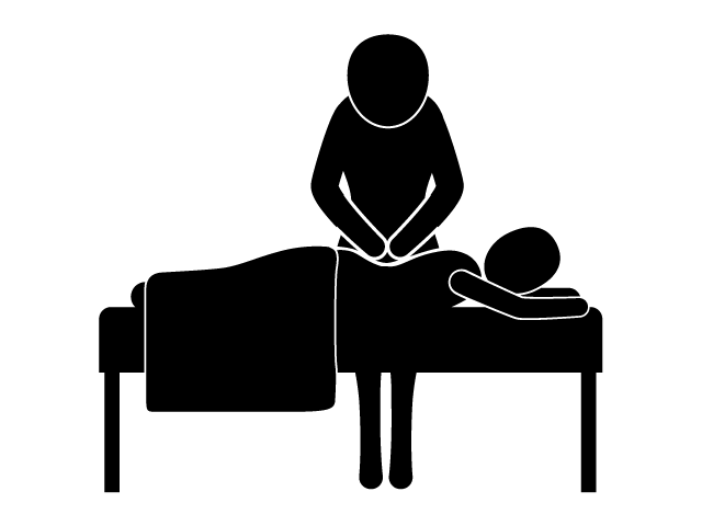 エステ | マッサージ | 美容 - シンプル / クリップアート / アイコン / イラスト / 無料 / 白黒 / 二色 / PNG形式：背景透明