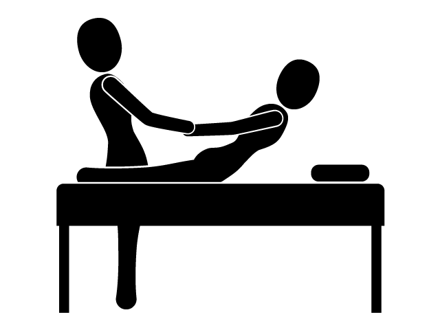 マッサージ | 健康 | 美容 - シンプル / クリップアート / アイコン / イラスト / 無料 / 白黒 / 二色 / PNG形式：背景透明