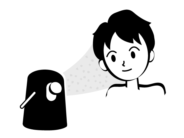 美顔器 | 肌ケア | 美容 - シンプル / クリップアート / アイコン / イラスト / 無料 / 白黒 / 二色 / PNG形式：背景透明