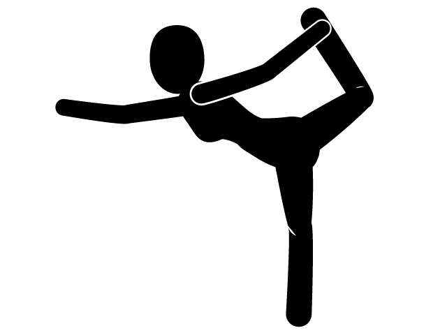 ヨガ | 運動 | 健康 - シンプル / クリップアート / アイコン / イラスト / 無料 / 白黒 / 二色 / PNG形式：背景透明