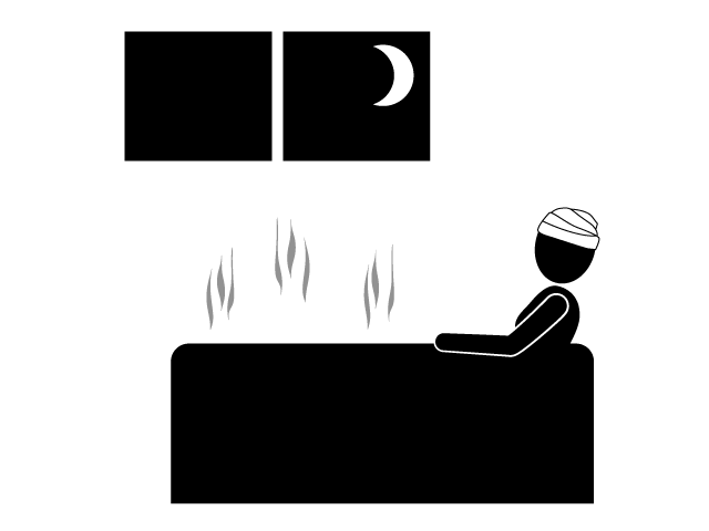 入浴ダイエット | リラックス - シンプル / クリップアート / アイコン / イラスト / 無料 / 白黒 / 二色 / PNG形式：背景透明