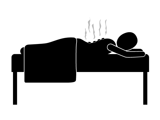 お灸 | 健康 - シンプル / クリップアート / アイコン / イラスト / 無料 / 白黒 / 二色 / PNG形式：背景透明