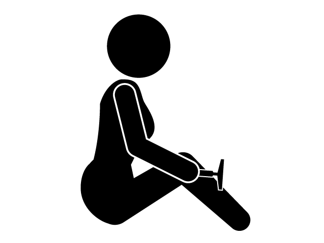 むだ毛処理 | すね毛 - シンプル / クリップアート / アイコン / イラスト / 無料 / 白黒 / 二色 / PNG形式：背景透明