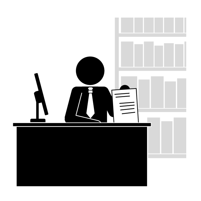 税理士｜税務専門家｜税理士法｜国家資格 - 挿絵/クリップアート/フリー/写真/アイコン/白黒/シンプル