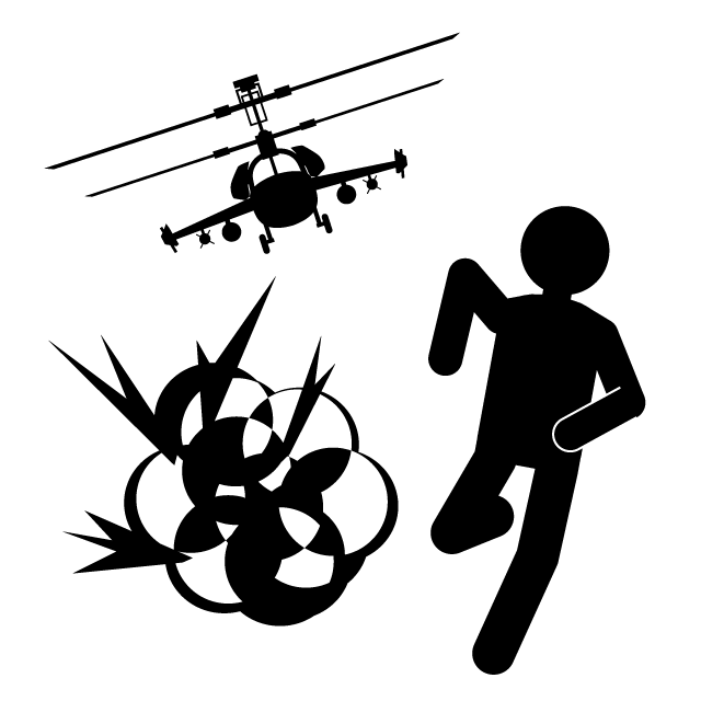 スタントマン｜危険｜代役 - 挿絵/クリップアート/フリー/写真/アイコン/白黒/シンプル