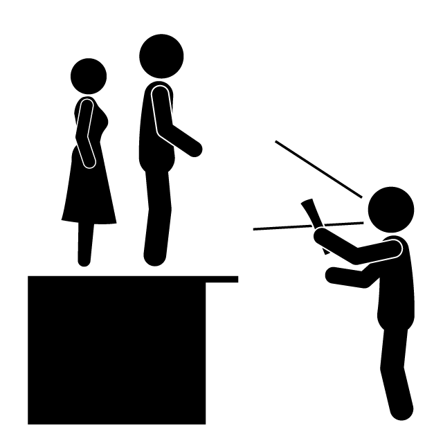 演出家｜舞台 - 挿絵/クリップアート/フリー/写真/アイコン/白黒/シンプル