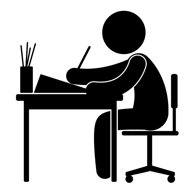 漫画家 - 挿絵/クリップアート/フリー/写真/アイコン/白黒/シンプル