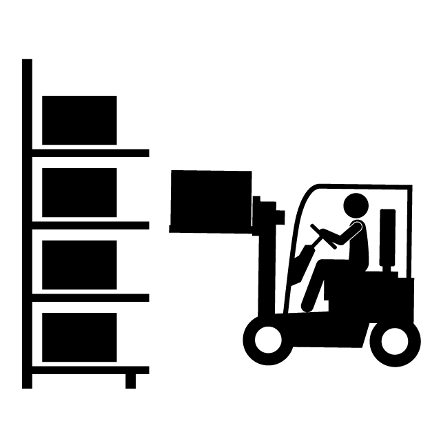 倉庫スタッフ｜在庫｜保管 - 挿絵/クリップアート/フリー/写真/アイコン/白黒/シンプル