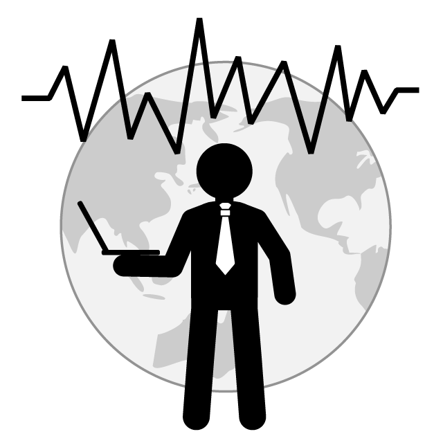 証券アナリスト｜株 - 挿絵/クリップアート/フリー/写真/アイコン/白黒/シンプル