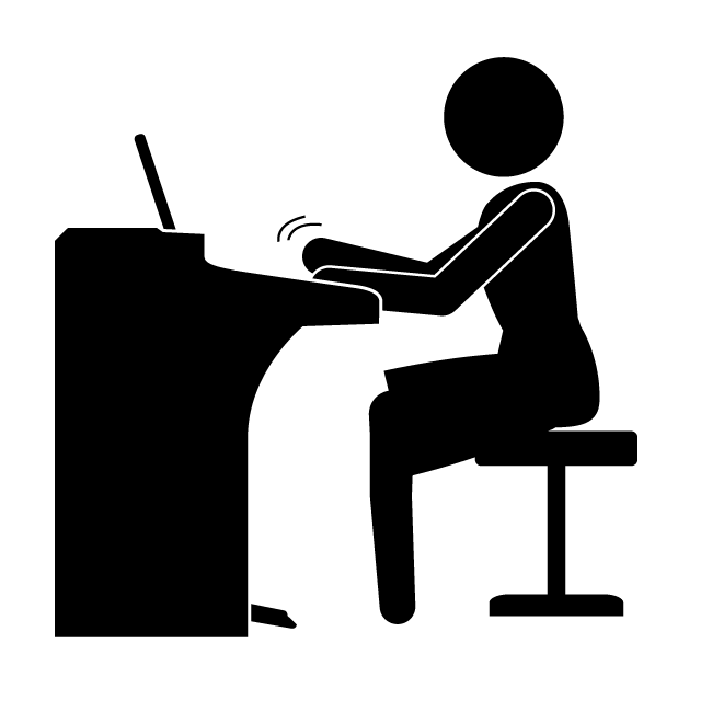 楽器インストラクター｜ピアノ - 挿絵/クリップアート/フリー/写真/アイコン/白黒/シンプル