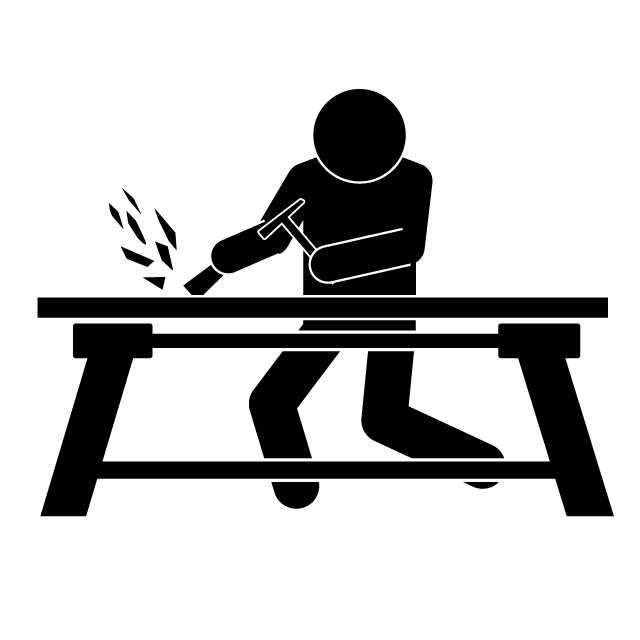 家具工 - 挿絵/クリップアート/フリー/写真/アイコン/白黒/シンプル