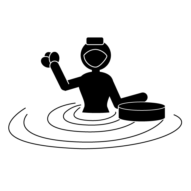 海女 - 挿絵/クリップアート/フリー/写真/アイコン/白黒/シンプル