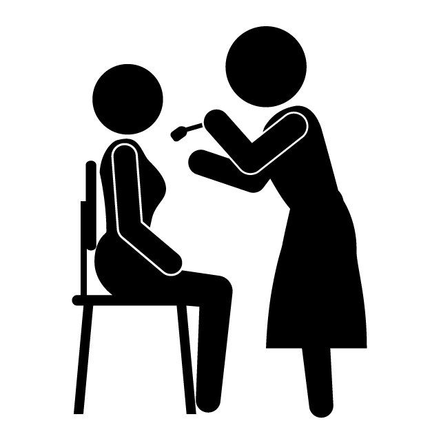 メイクセラピスト - 挿絵/クリップアート/フリー/写真/アイコン/白黒/シンプル