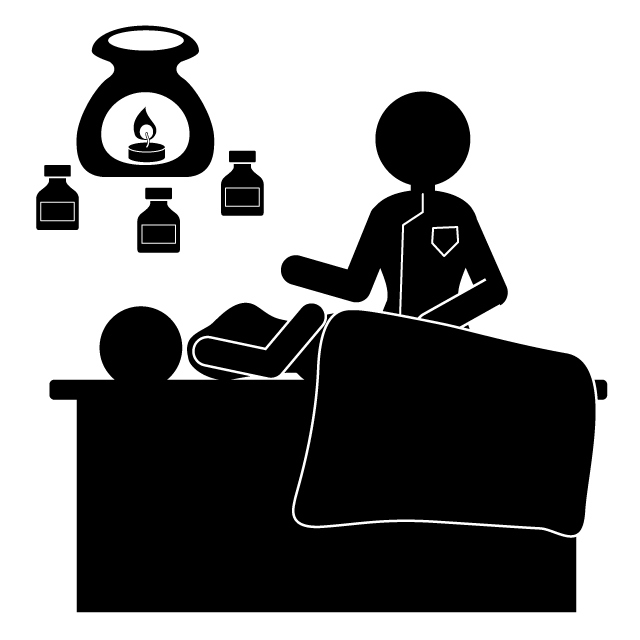 セラピスト - 挿絵/クリップアート/フリー/写真/アイコン/白黒/シンプル