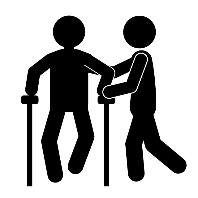 理学療法士 - 挿絵/クリップアート/フリー/写真/アイコン/白黒/シンプル